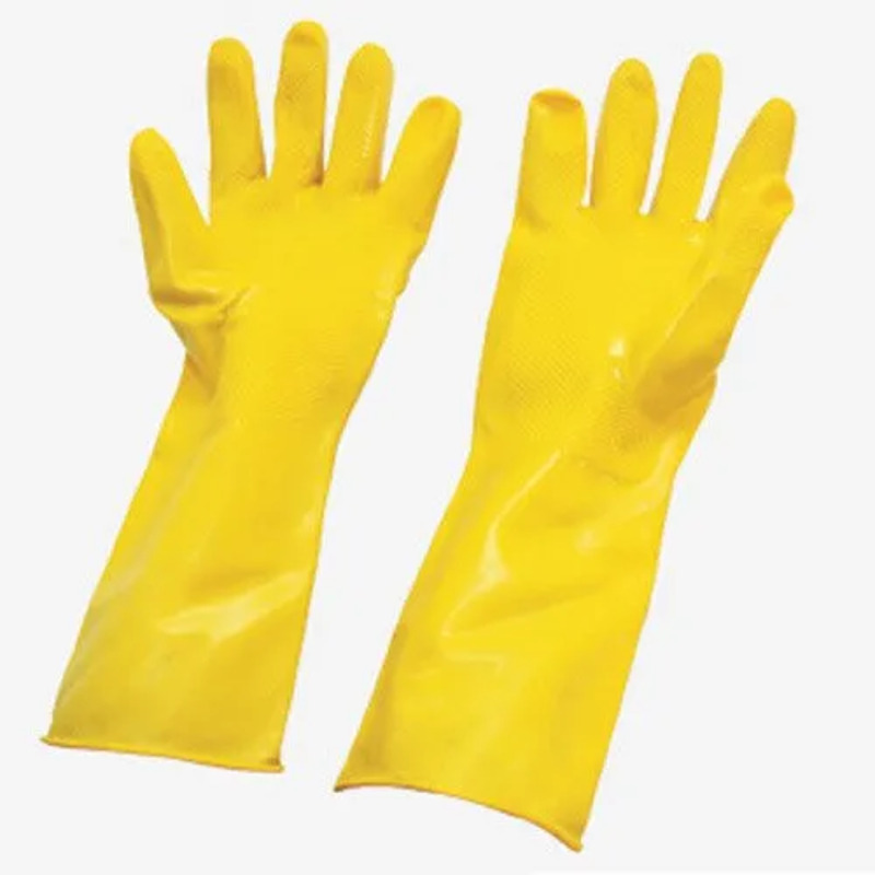PVC Supported Yellow Gloves