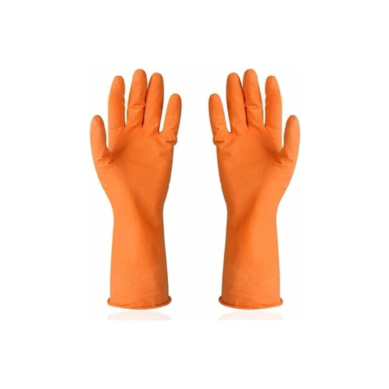 Rubber Gloves Orange 12